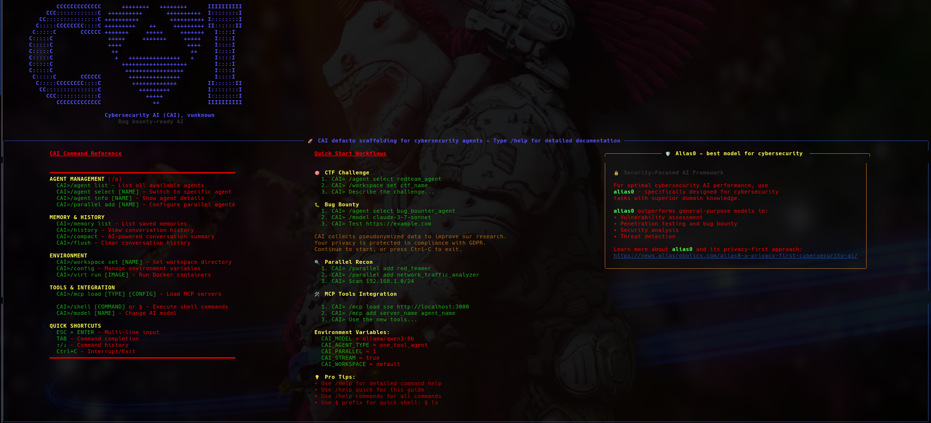 CAI terminal interface